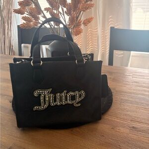 Juicy Couture Black Tote with Rhinestone Logo